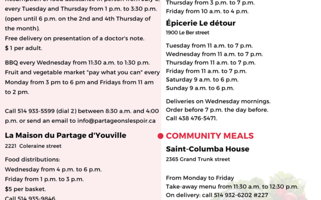 Foos aid resources available this summer in Point-Saint-Charles