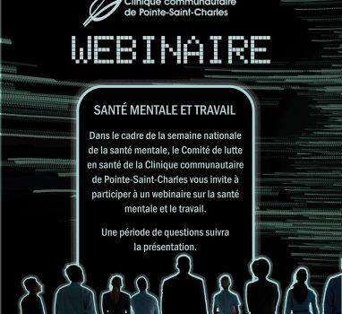 Webinaire santé mentale et travail – jeudi 4 mai de midi à 13h