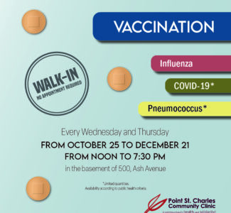 Influenza-COVID-pneunococcus vaccination at the Clinic
