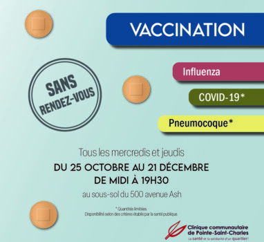 Vaccination influenza-COVID-pneumocoque à la Clinique
