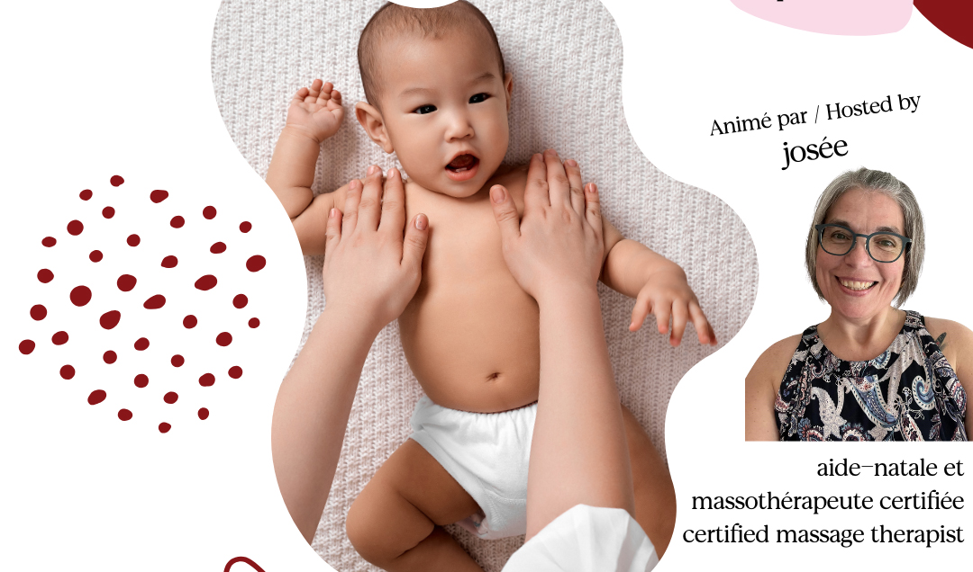 Atelier de massage pour bébés le samedi 25  janvier 2025