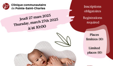 Atelier de massage pour bébés le samedi 27 mars 2025